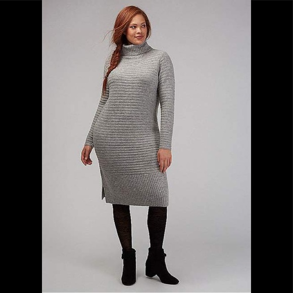 🆕NEW! Drape-Neck Midi Sweater Dress Size 18/20 - Picture 3 of 5